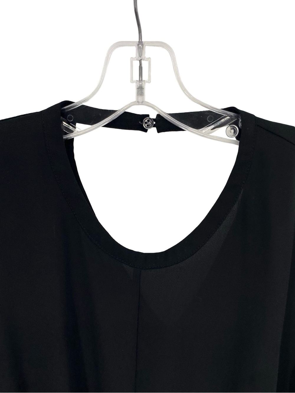 Madewell Black Bell Sleeve Tie Top Blouse Large - Picture 6 of 11
